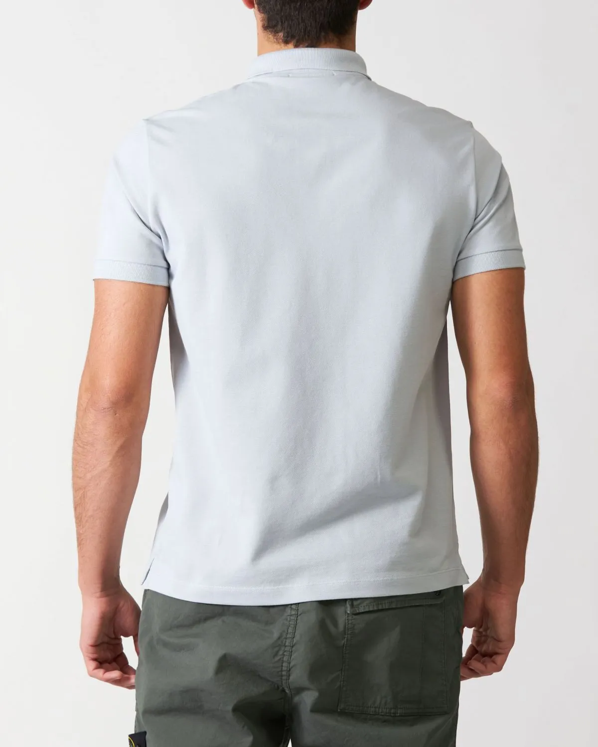 Polo slim fit azzurro