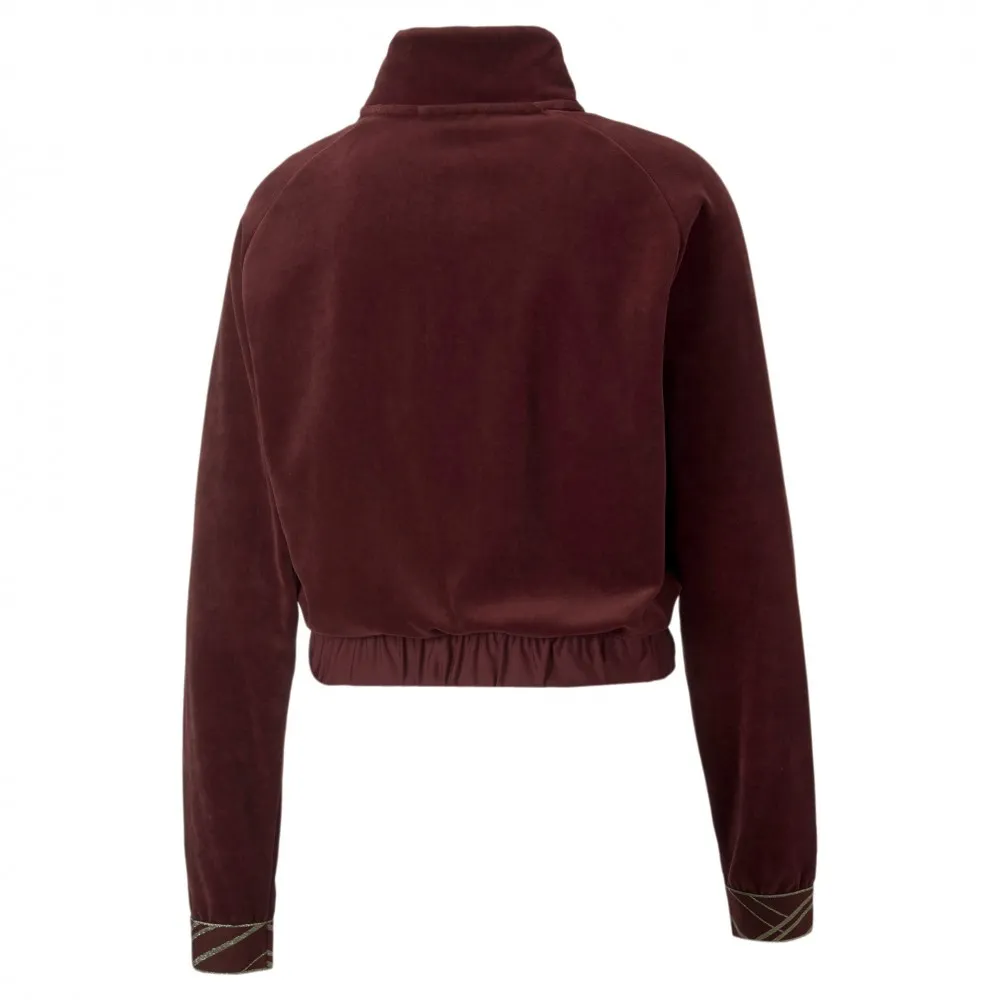 PUMA - DECO GLAM  VELOUR FULL ZIP - BORDEAUX - 522254 - 42