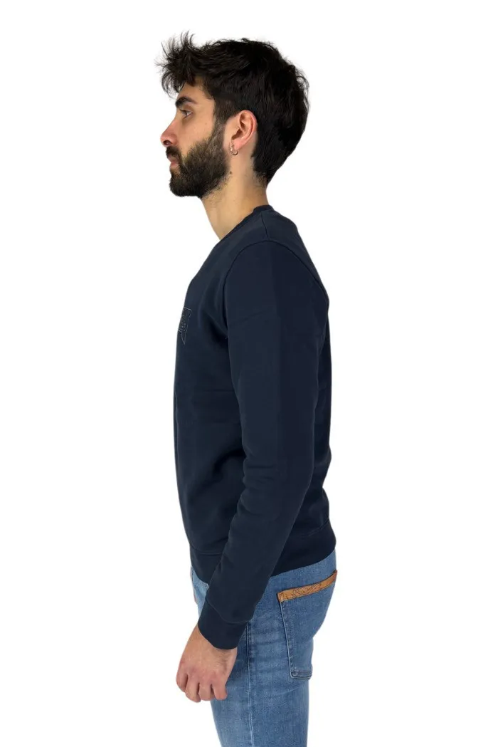 Roy Roger's felpa girocollo con logo ricamato Mini Roywashed rru502cf390124