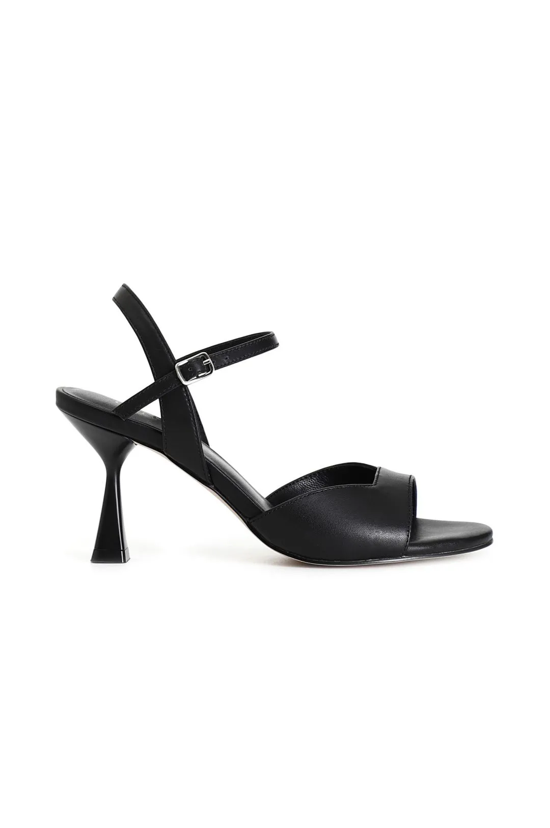 sandali a fascia in nappa nero