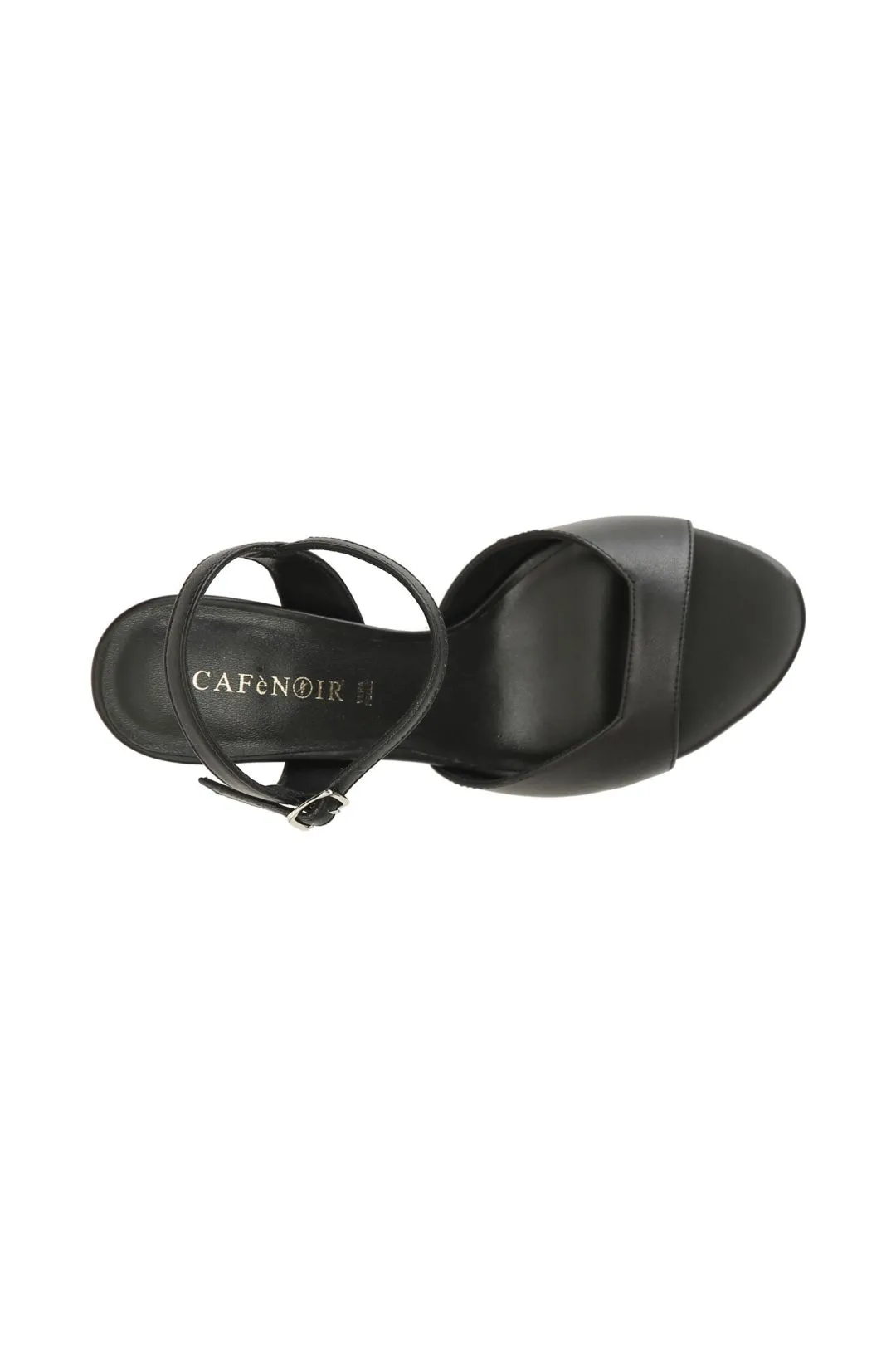 sandali a fascia in nappa nero
