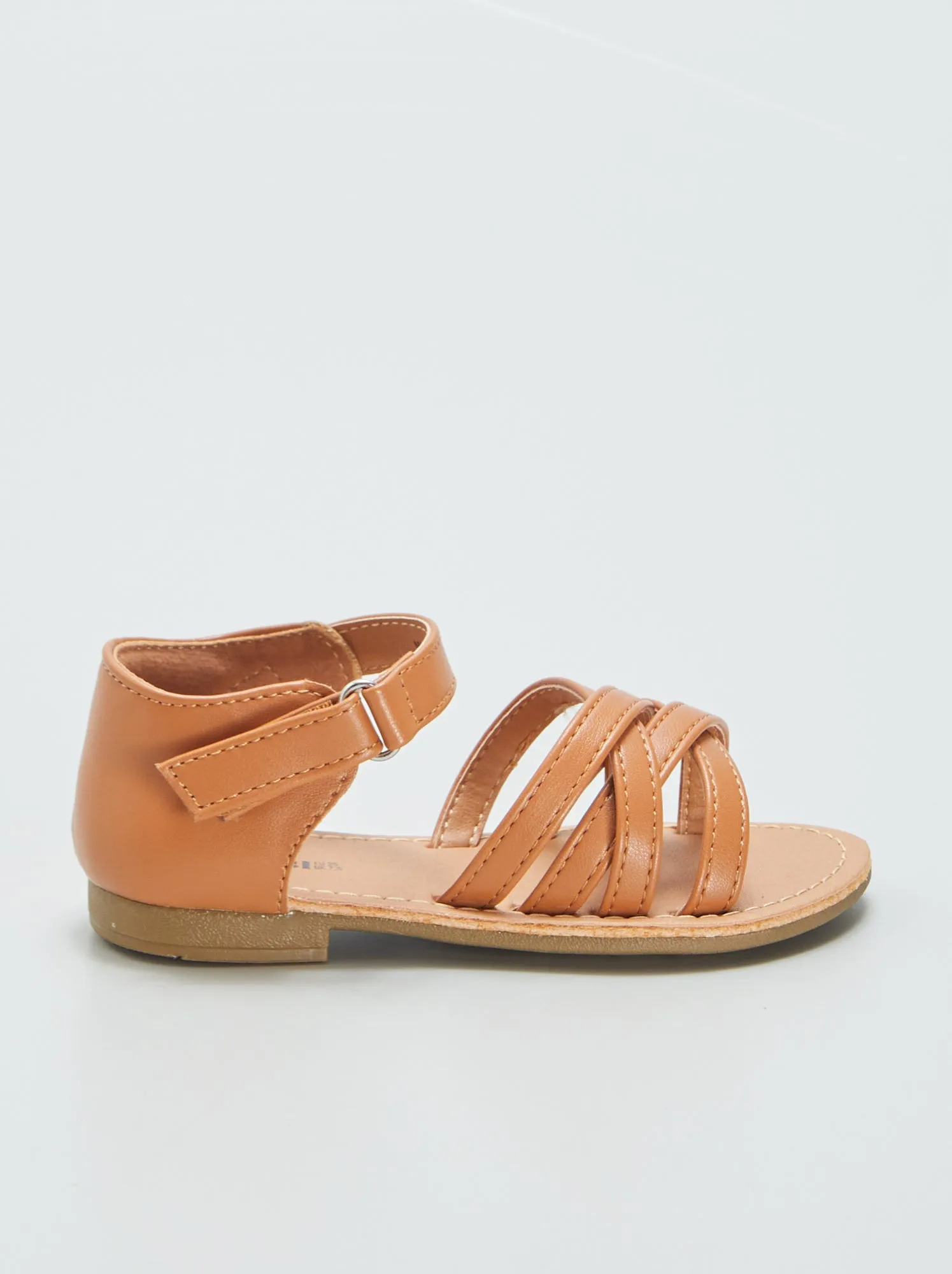 Sandali con cinturini incrociati - MARRONE