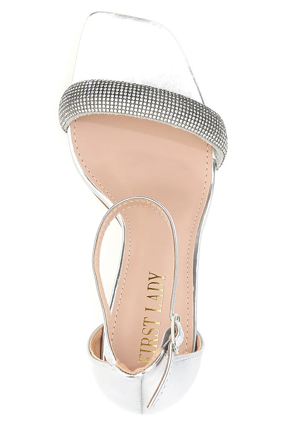 Sandali con Tacco Argento First Lady 419