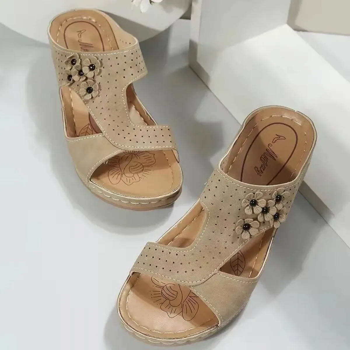 Sandali da donna Sandali estivi stile Roma per infradito Sandali piatti Scarpe casual estive da spiaggia