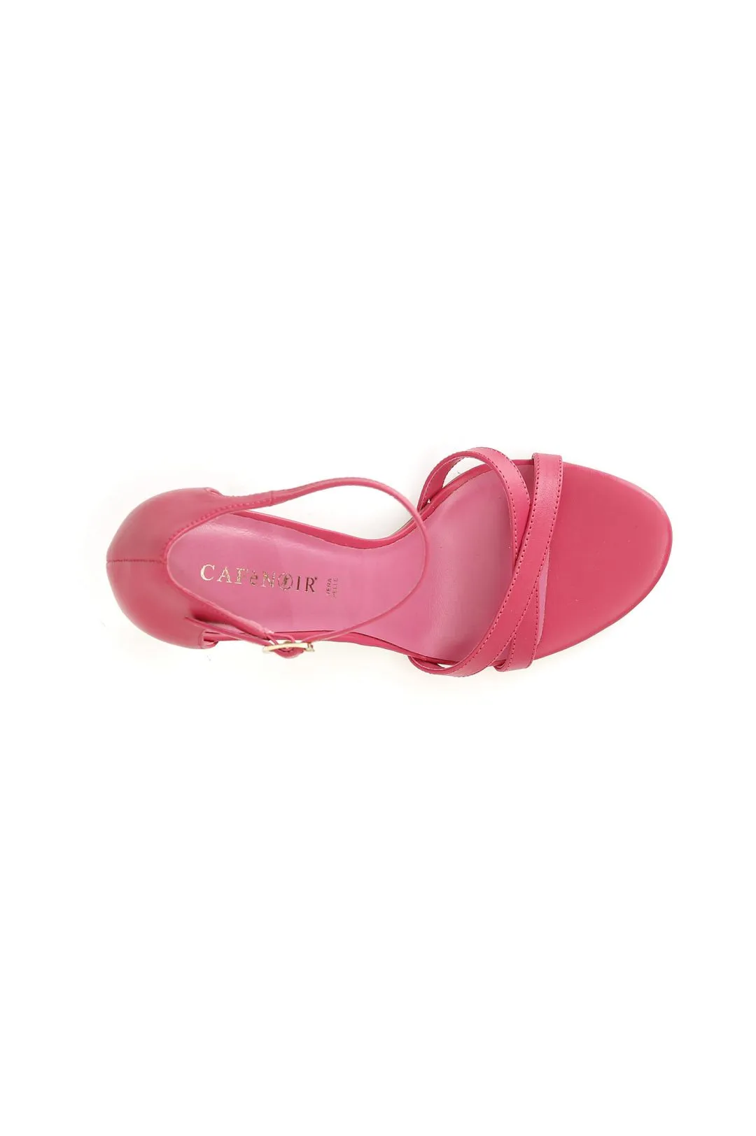 sandali incrocio con toppone in pelle fuxia