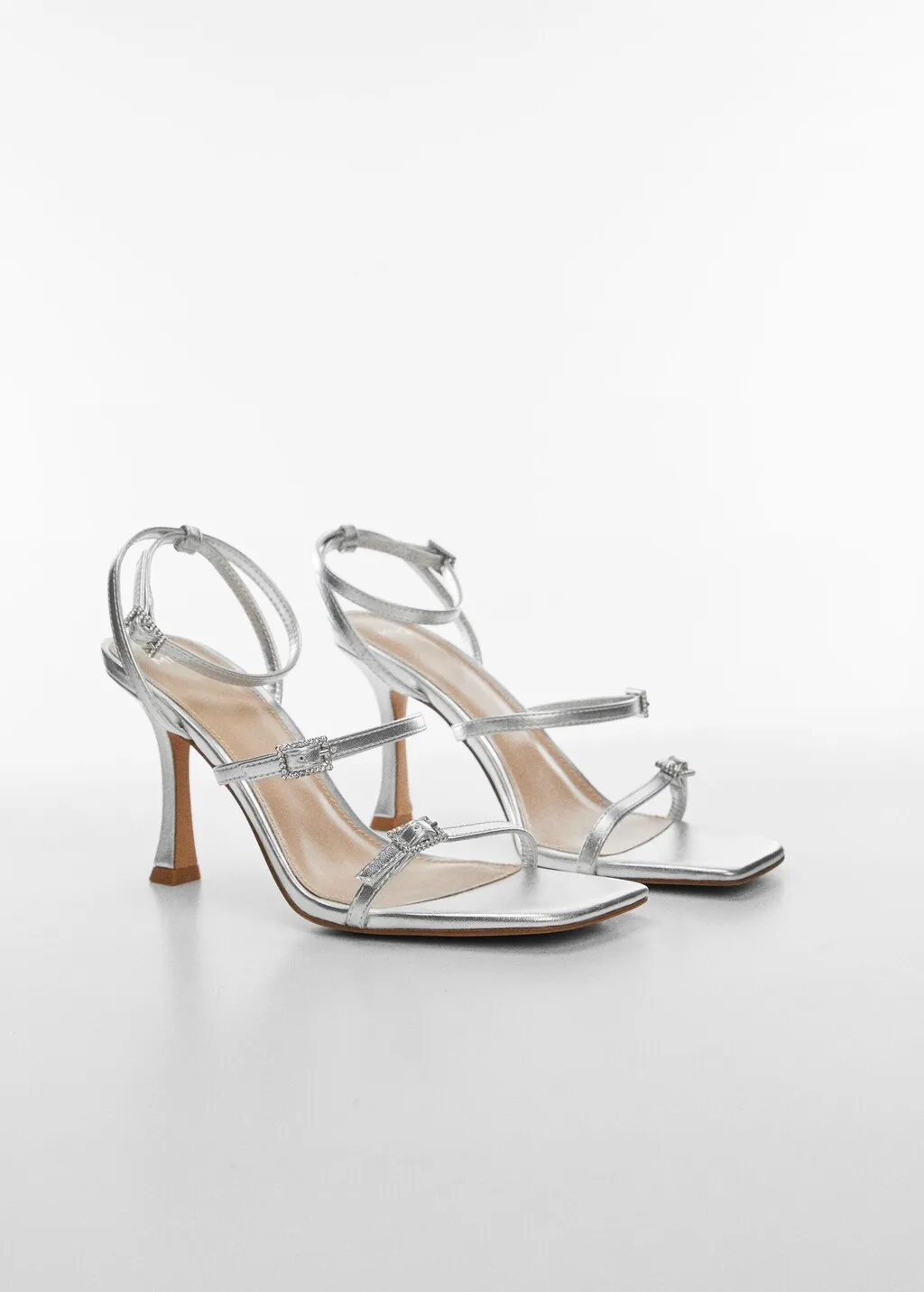Sandali metallizzati tacco