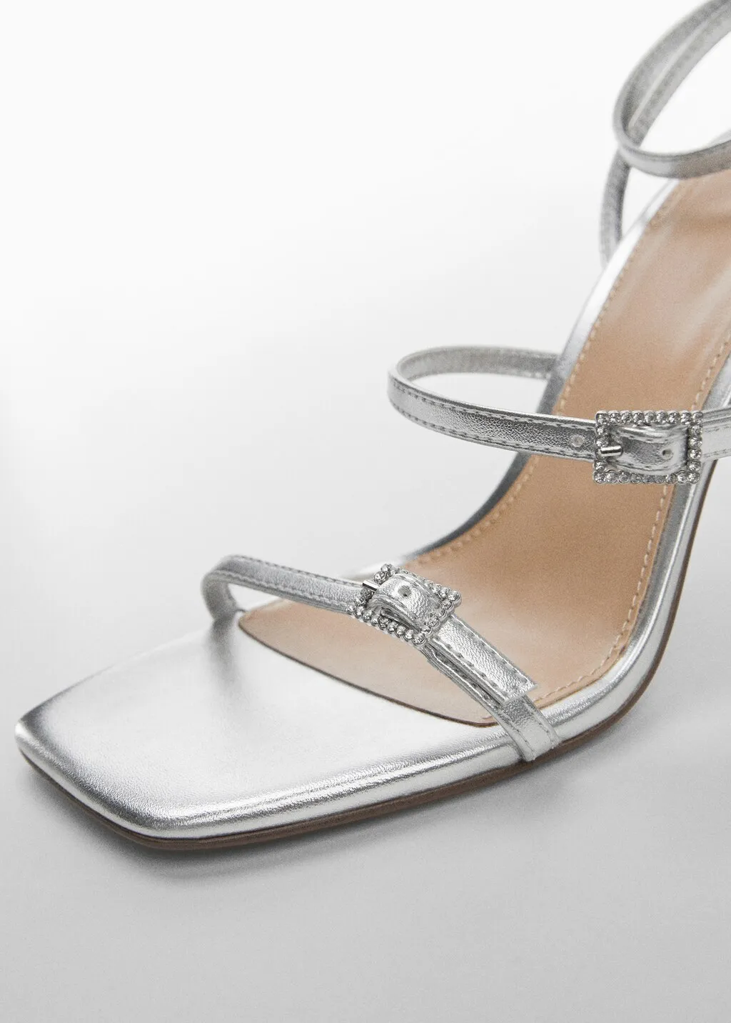 Sandali metallizzati tacco
