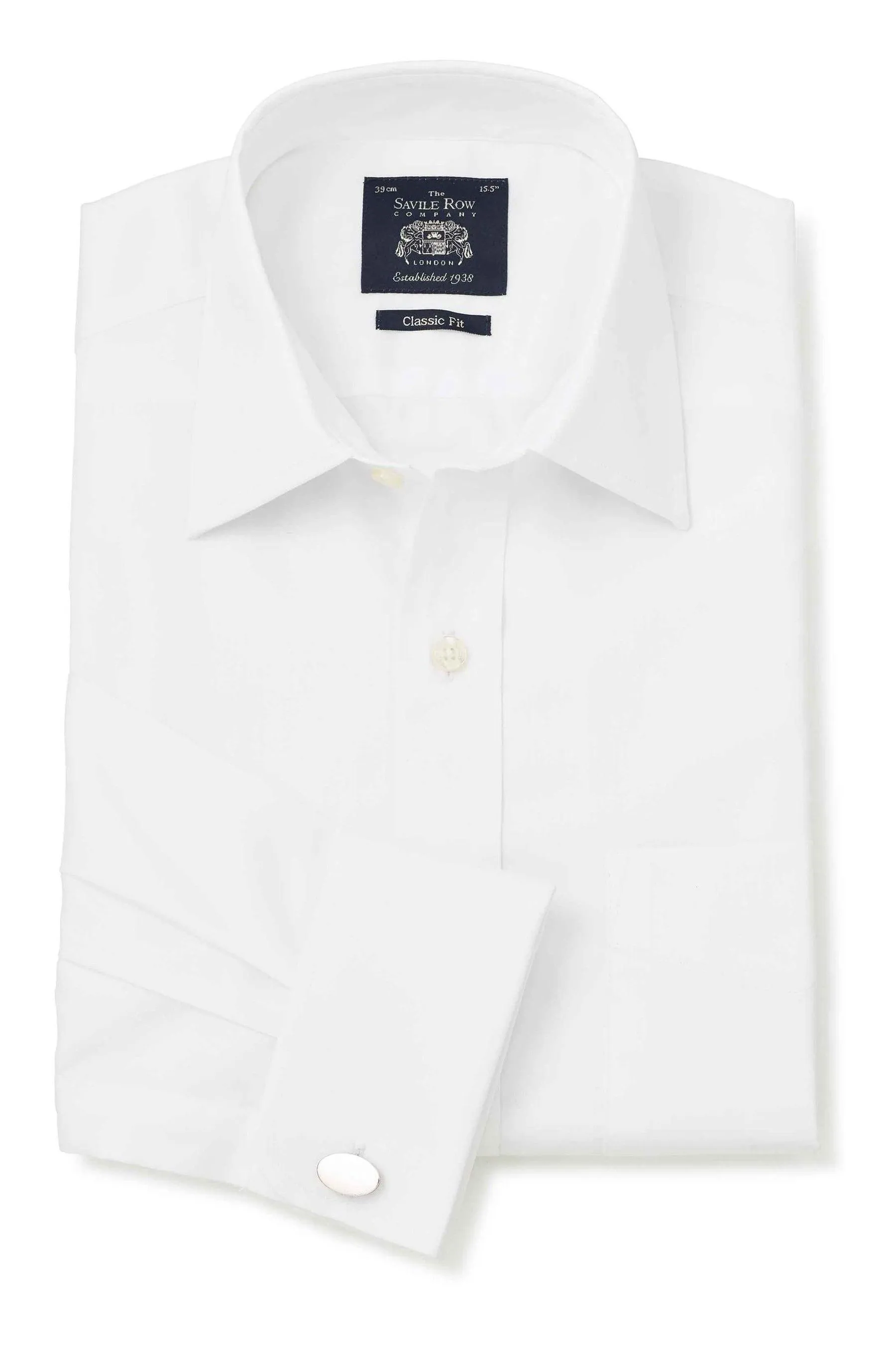 Savile - Row Co - Bianco classiche in twill con polsino singolo - Camicia