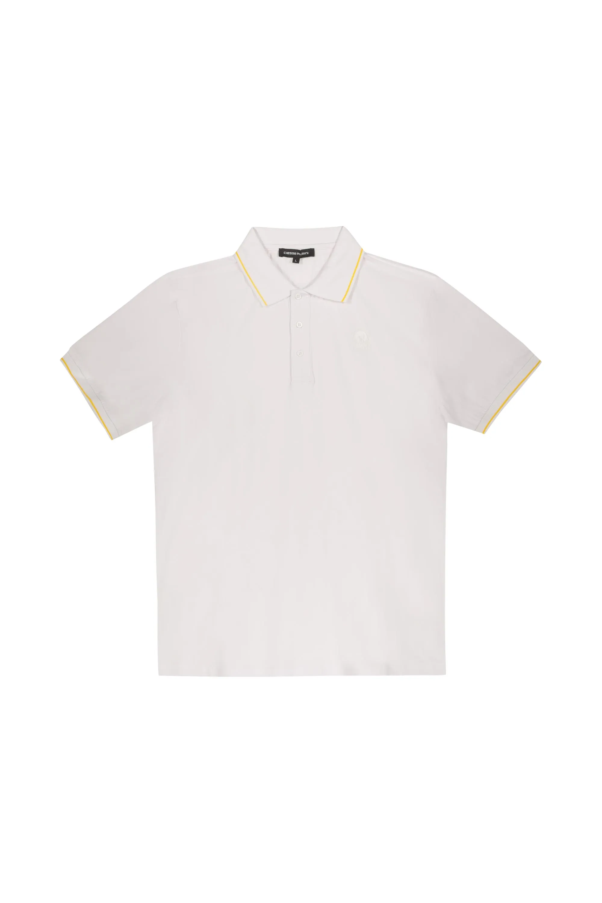 SAXON – Polo bianca in cotone stretch