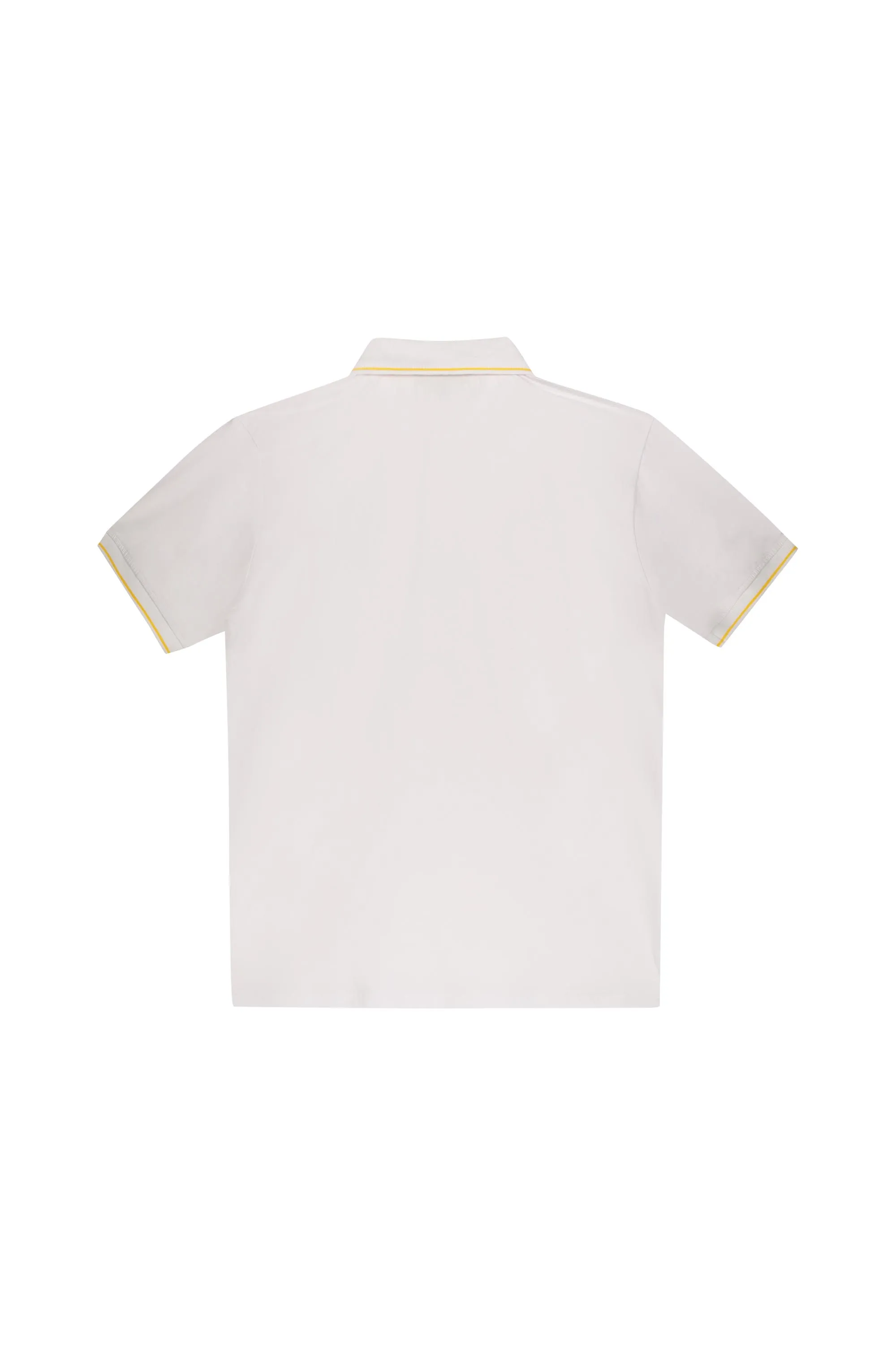 SAXON – Polo bianca in cotone stretch