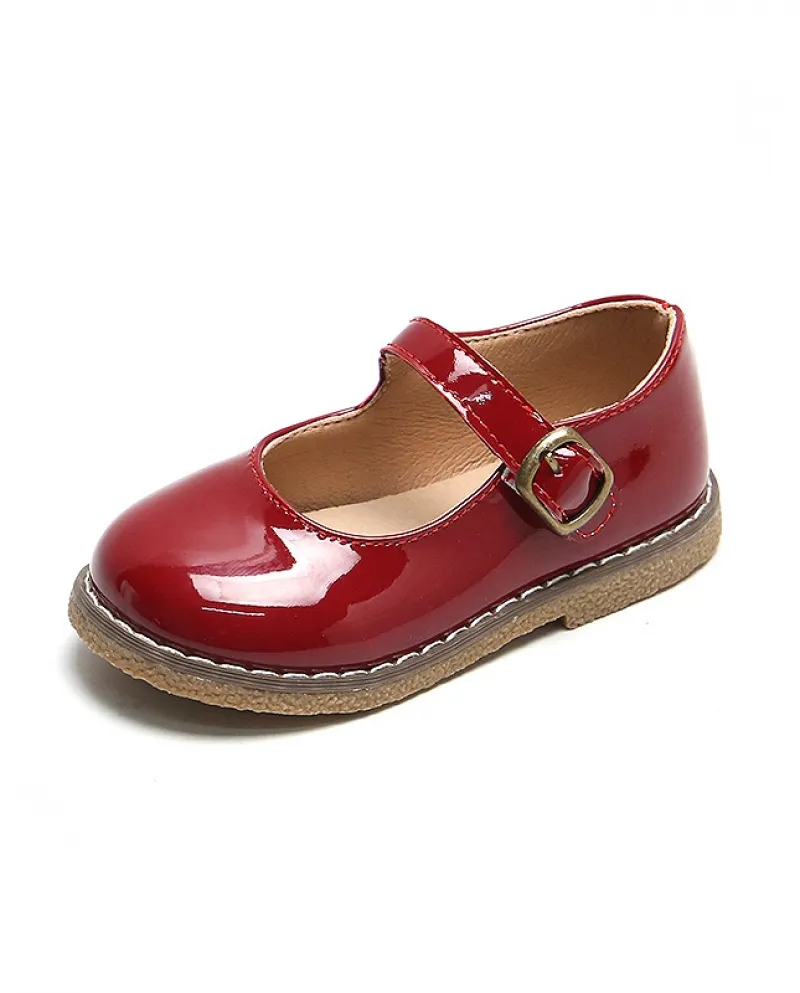 Scarpe in pelle per bambini Nuove scarpe da bambina con fondo morbido in velcro Scarpe da principessa