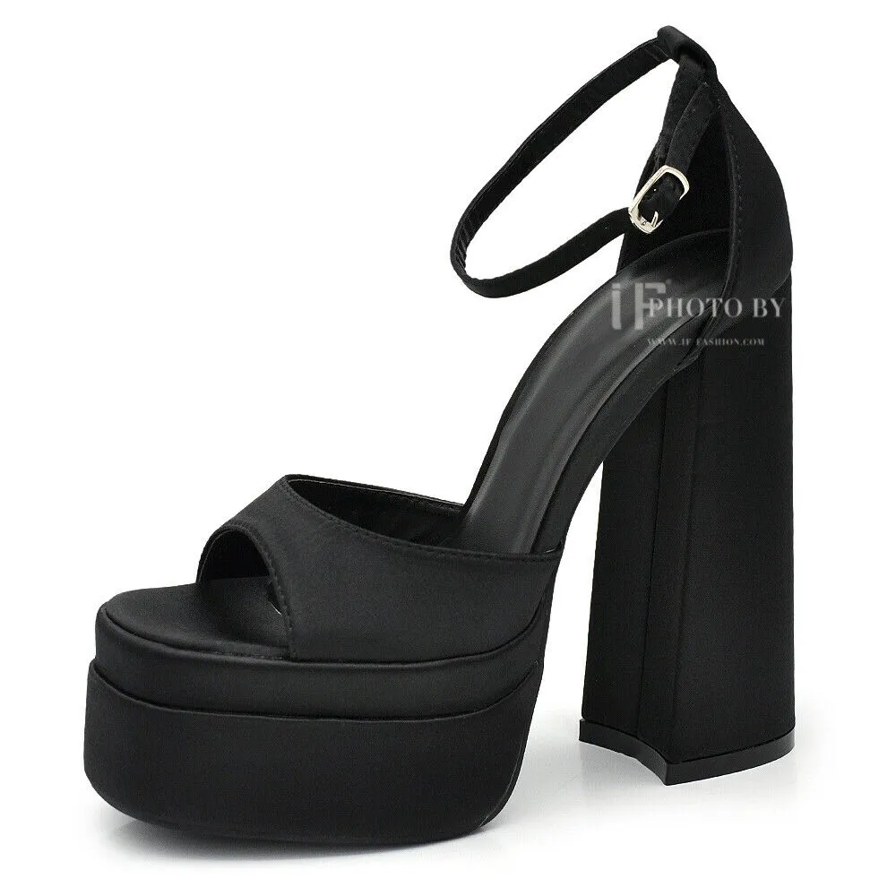 Scarpe Sandali Tacco Alto Plateau Platform Da Sera Donna Cerimonia 8385