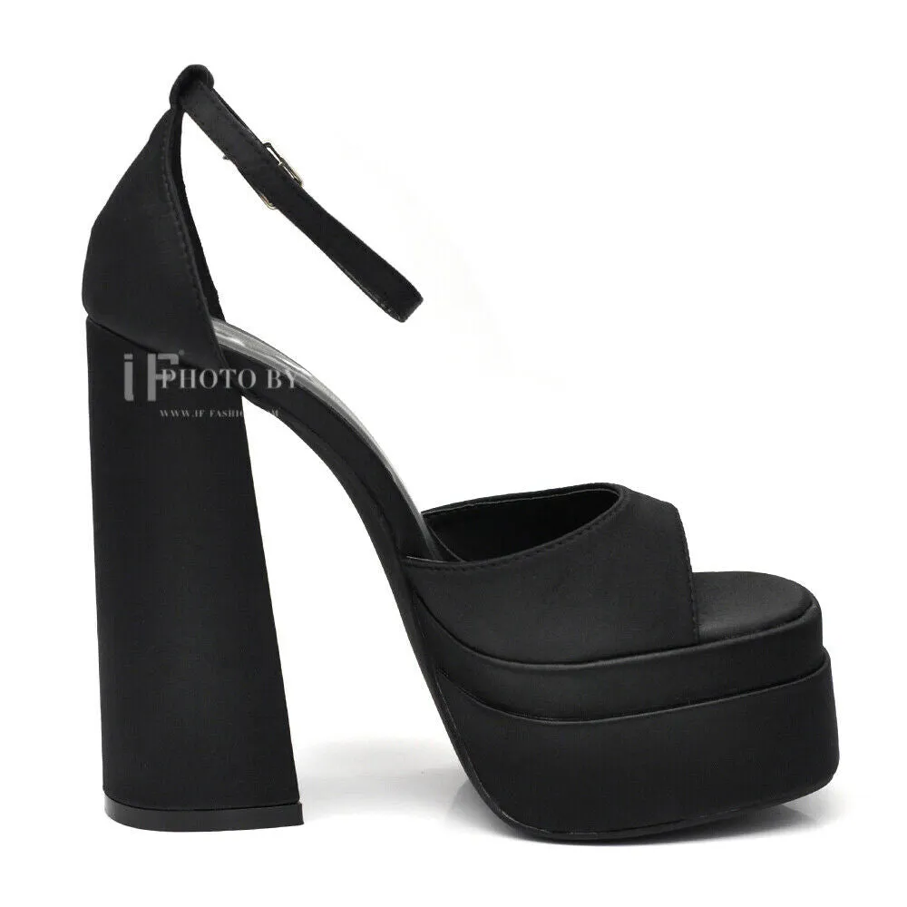 Scarpe Sandali Tacco Alto Plateau Platform Da Sera Donna Cerimonia 8385