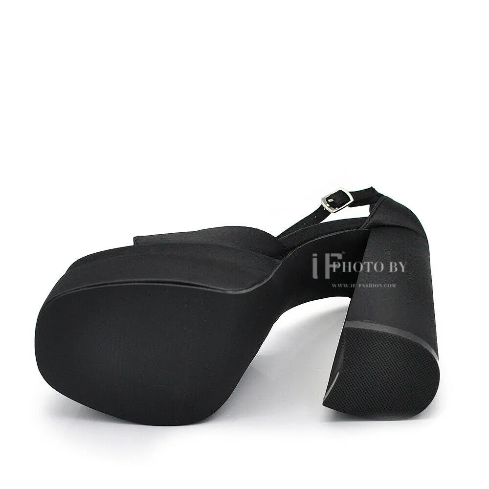 Scarpe Sandali Tacco Alto Plateau Platform Da Sera Donna Cerimonia 8385
