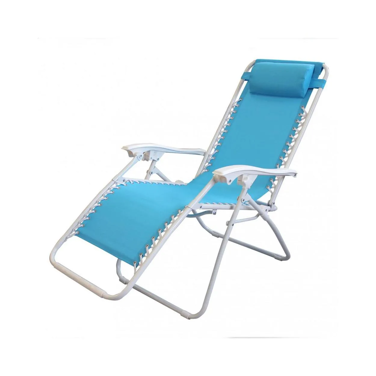 SDRAIO COMFORT CON STRUTTURA BIANCA E TEXTILENE AZZURRO - AZZURRO