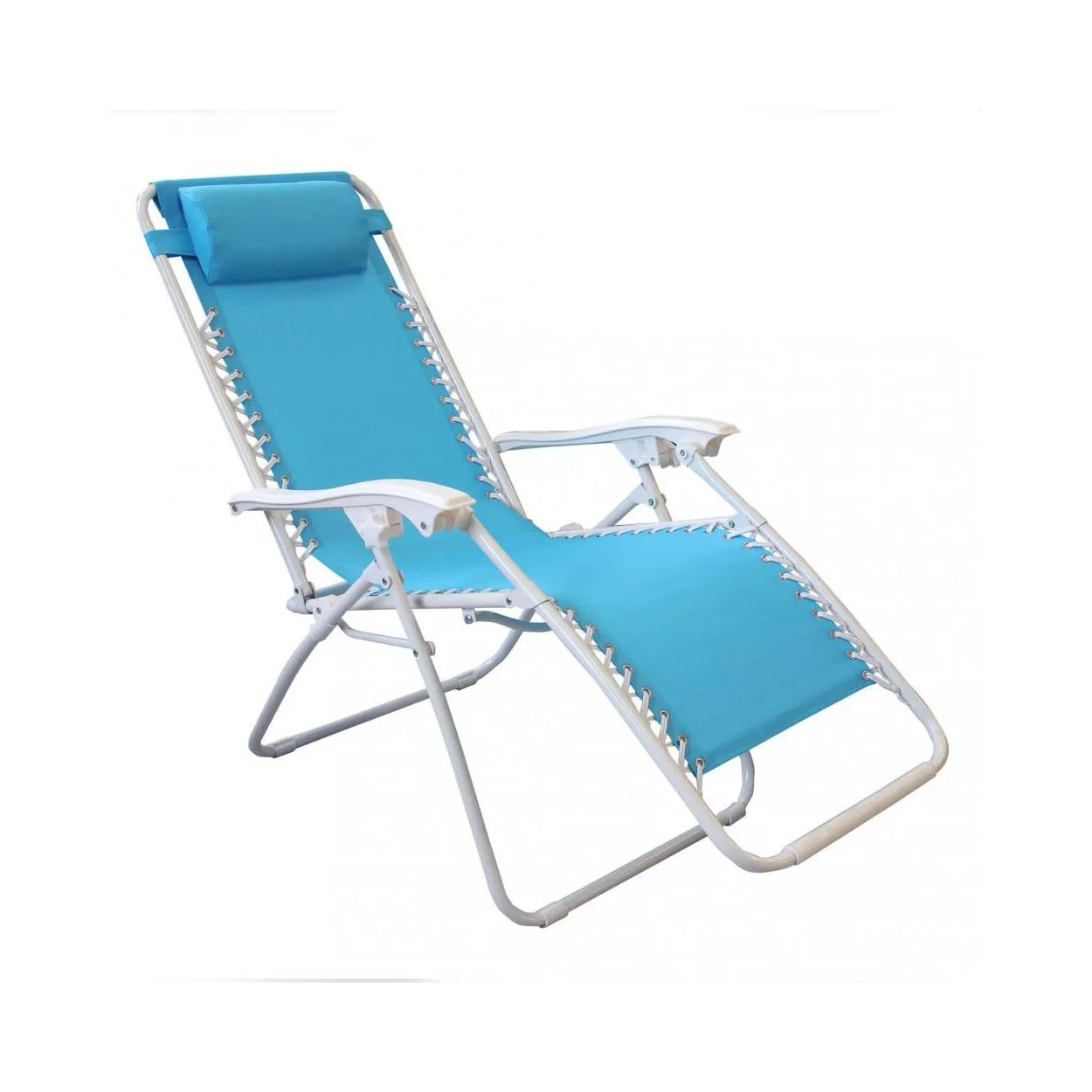 SDRAIO COMFORT CON STRUTTURA BIANCA E TEXTILENE AZZURRO - AZZURRO