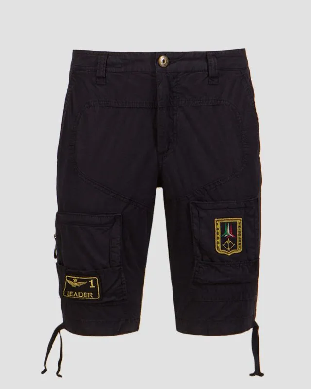 Shorts cargo blu scuro da uomo Aeronautica Militare
