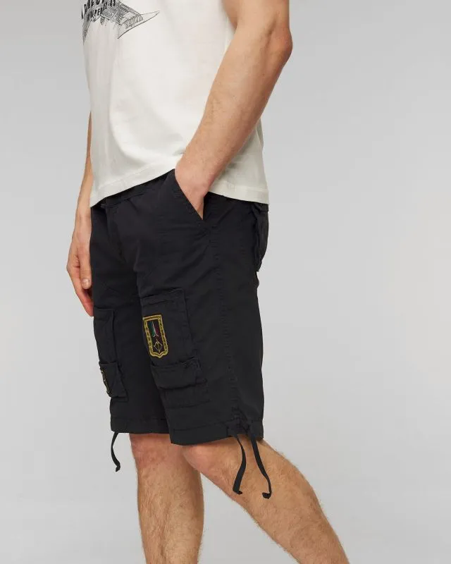 Shorts cargo blu scuro da uomo Aeronautica Militare