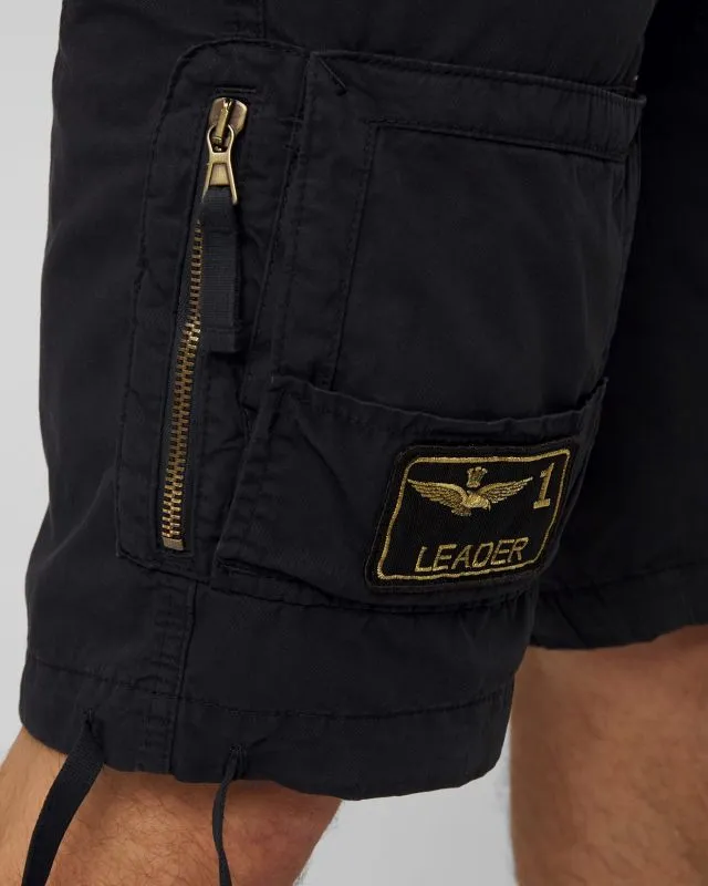 Shorts cargo blu scuro da uomo Aeronautica Militare