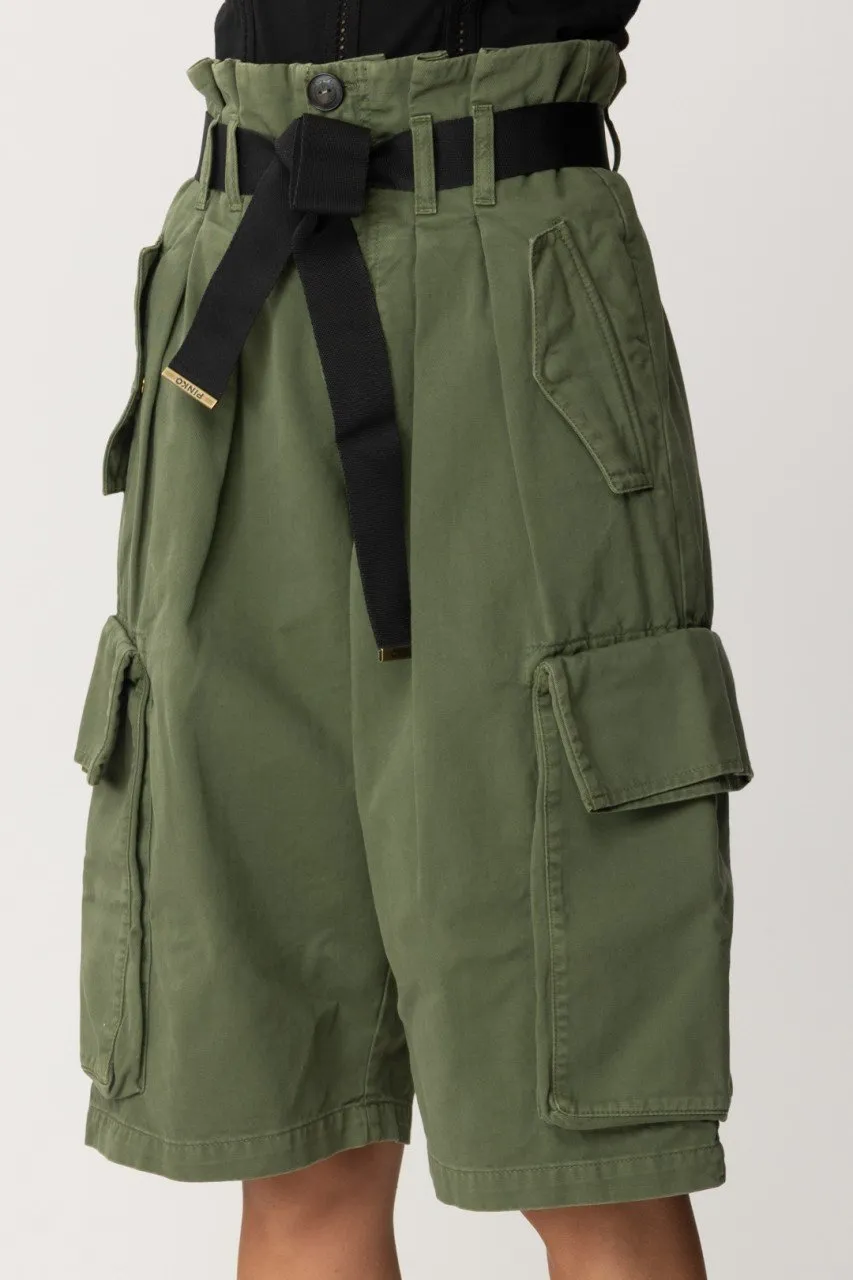 Shorts cargo con cintura VERDE CIPRESSO