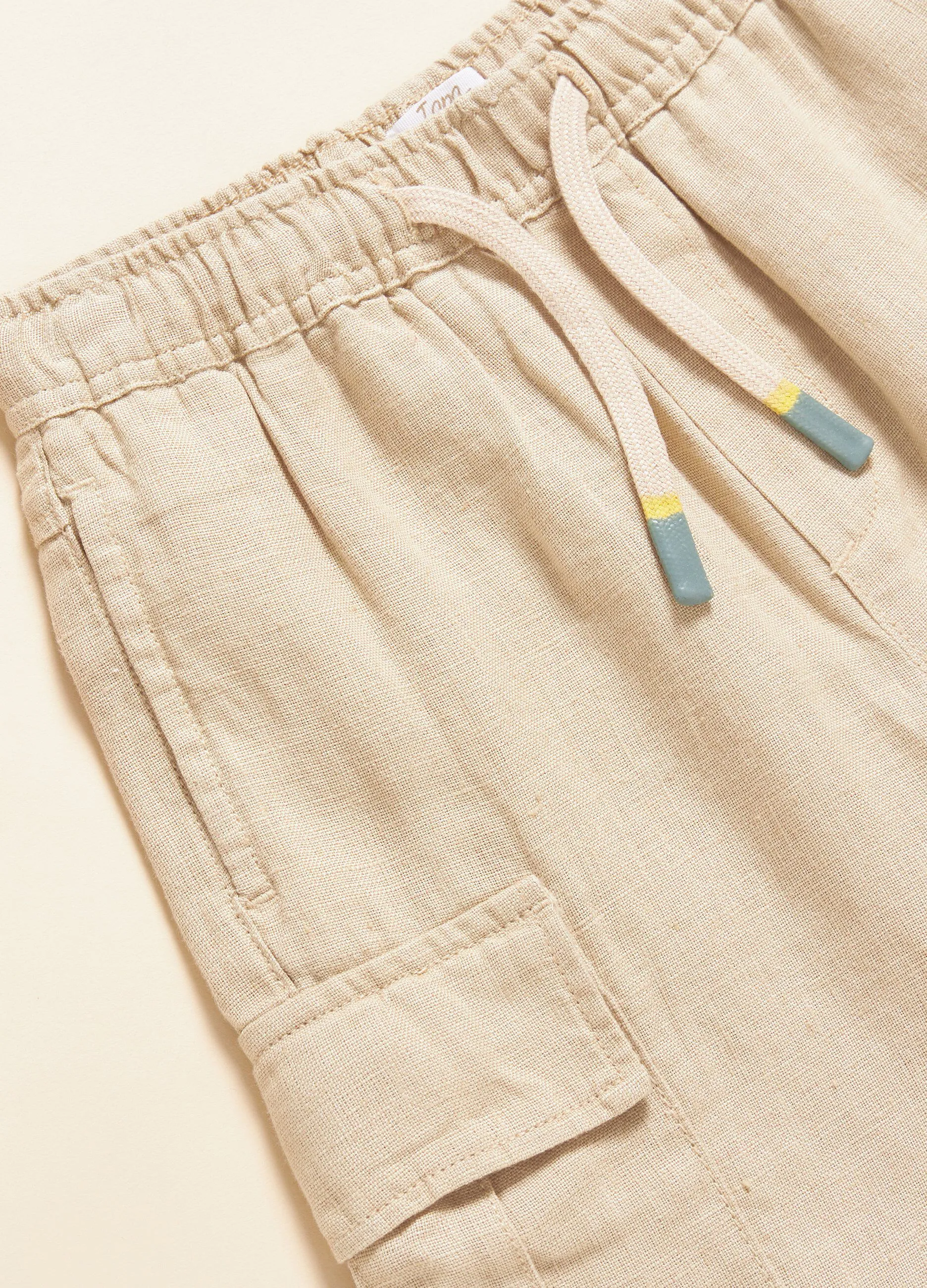 Shorts cargo in puro lino IANA