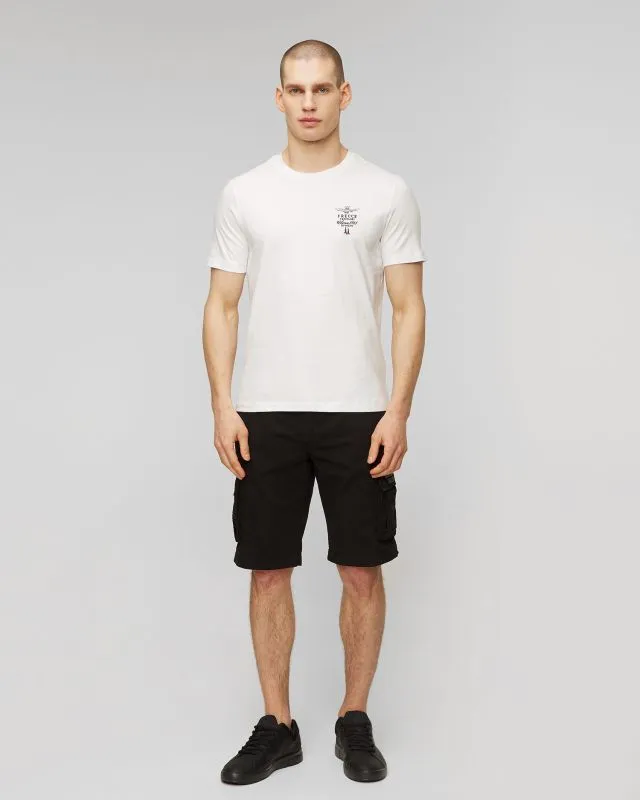 Shorts cargo neri da uomo Aeronautica Militare