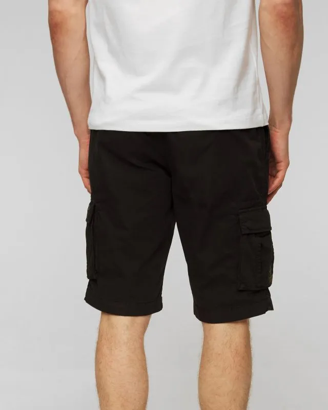 Shorts cargo neri da uomo Aeronautica Militare