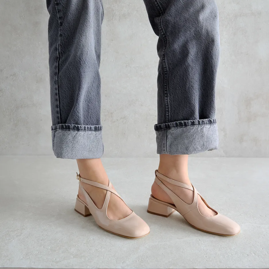 Slingback Cipria