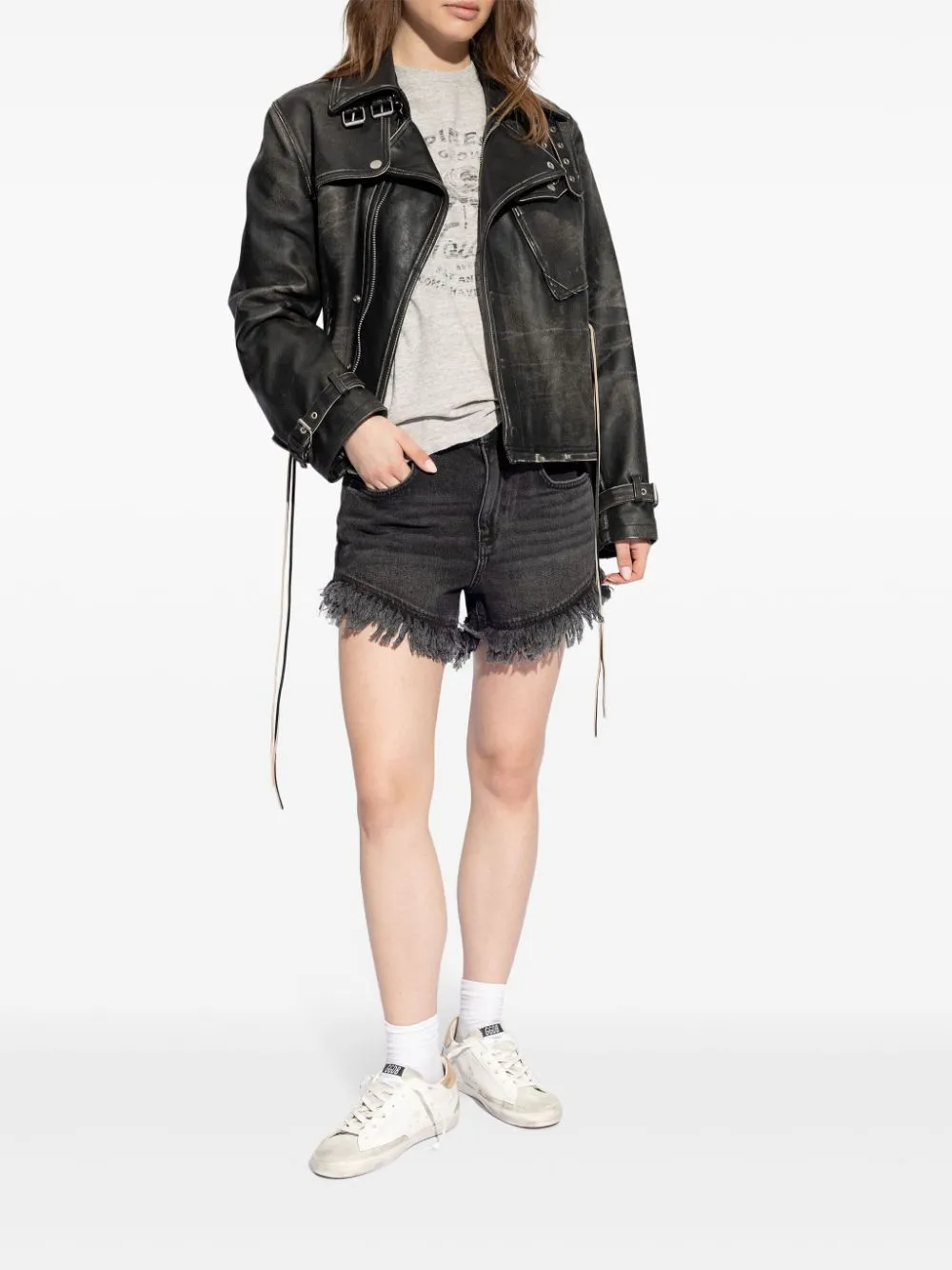 Sneakers classiche alte Francy in bianco di Golden Goose - donna
