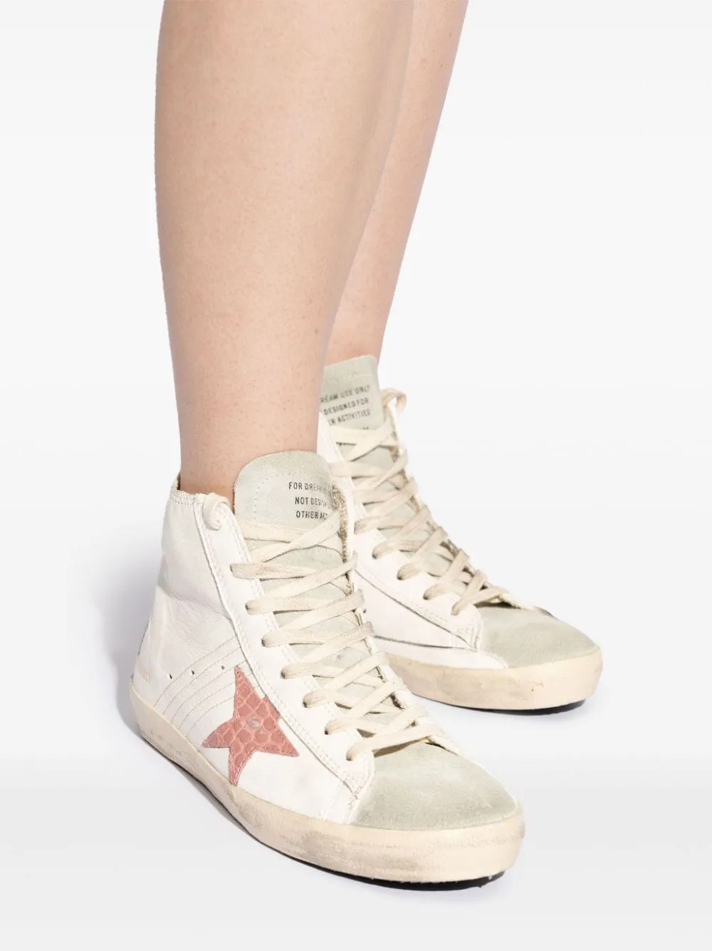Sneakers classiche alte Francy in bianco di Golden Goose - donna