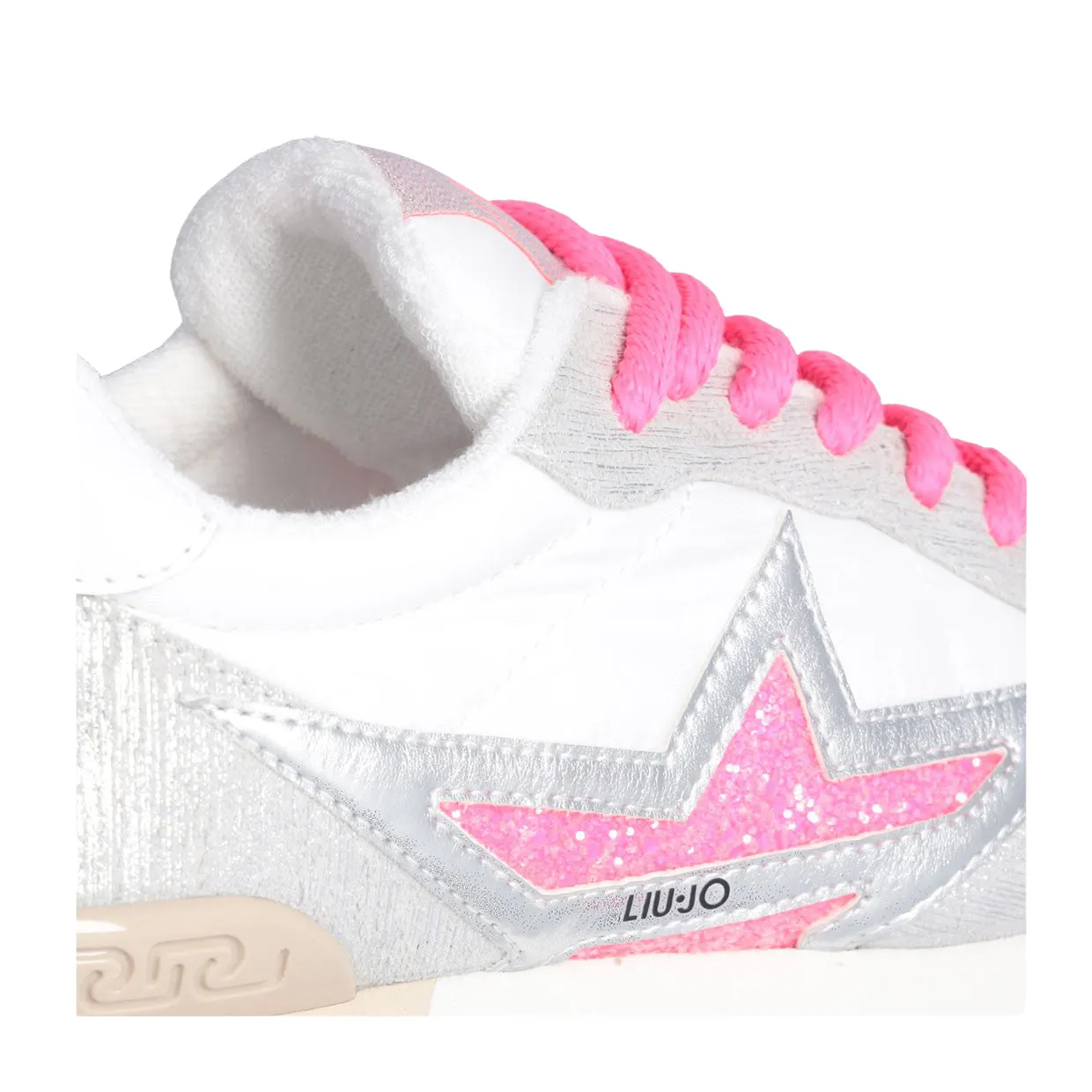 Sneakers Donna Liu-Jo Stella Glitter Platform Grigio / Bianco / Rosa