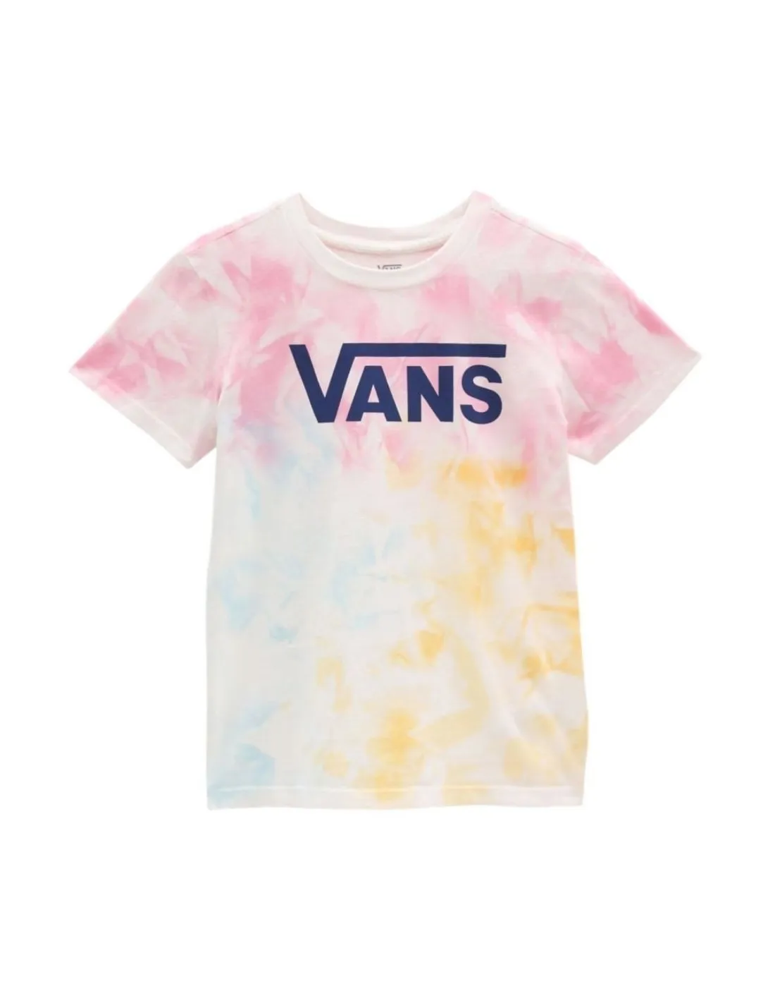 T-shirt rosa Tie Dye con logo Wash Crew Cradle di Vans
