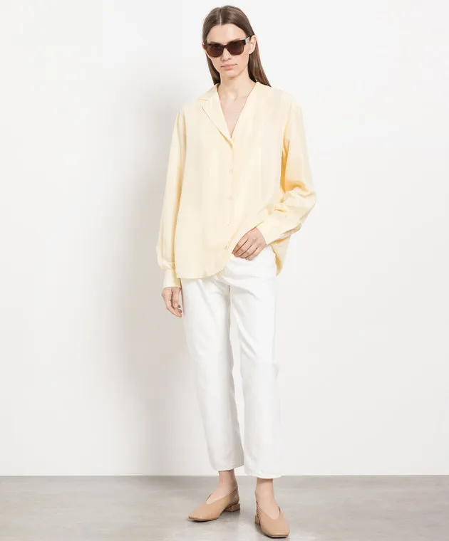 Toteme Camicia di seta gialla 2325050231