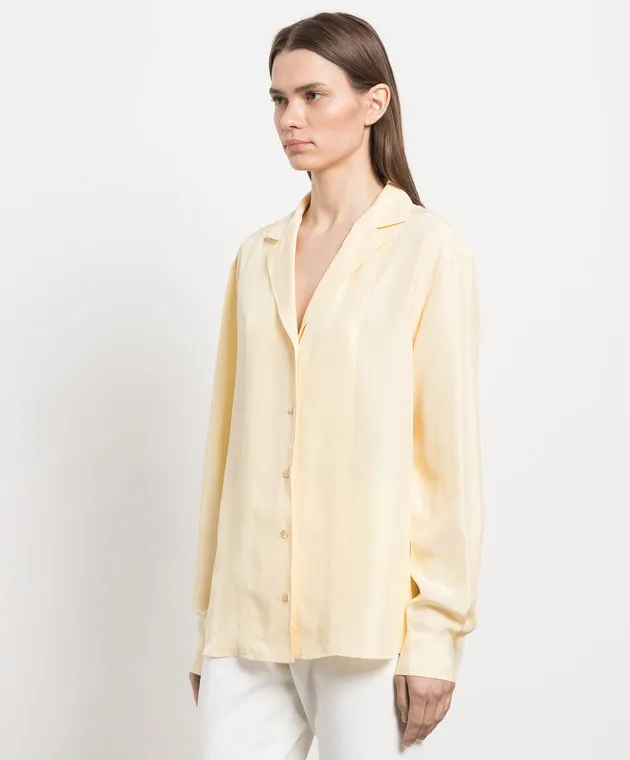 Toteme Camicia di seta gialla 2325050231