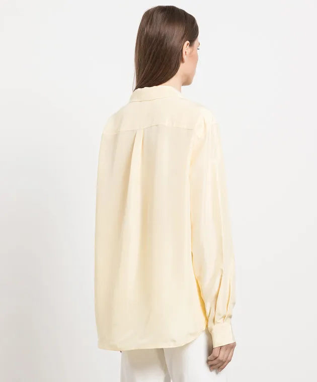 Toteme Camicia di seta gialla 2325050231