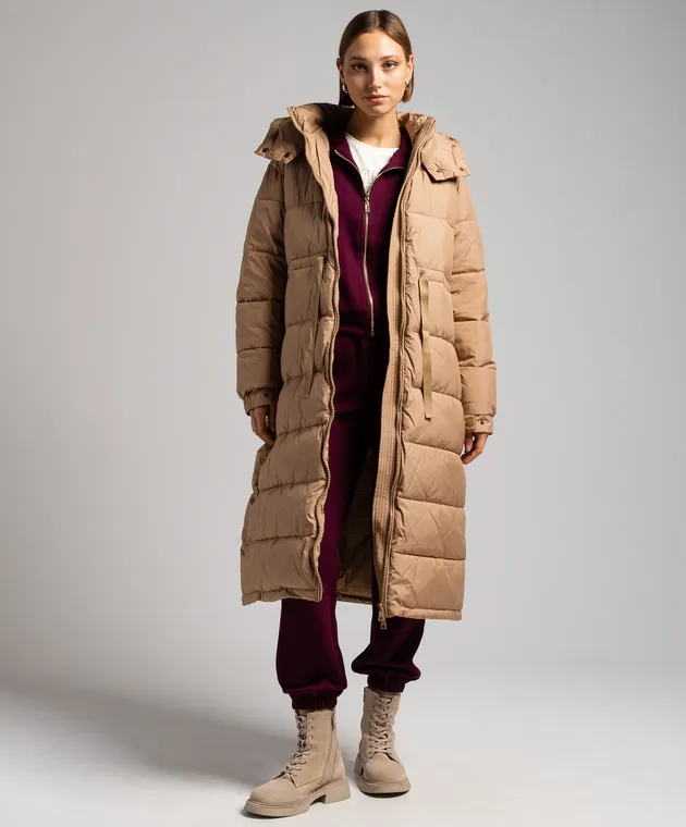 Twinset Cappotto trapuntato marrone 232TT2243