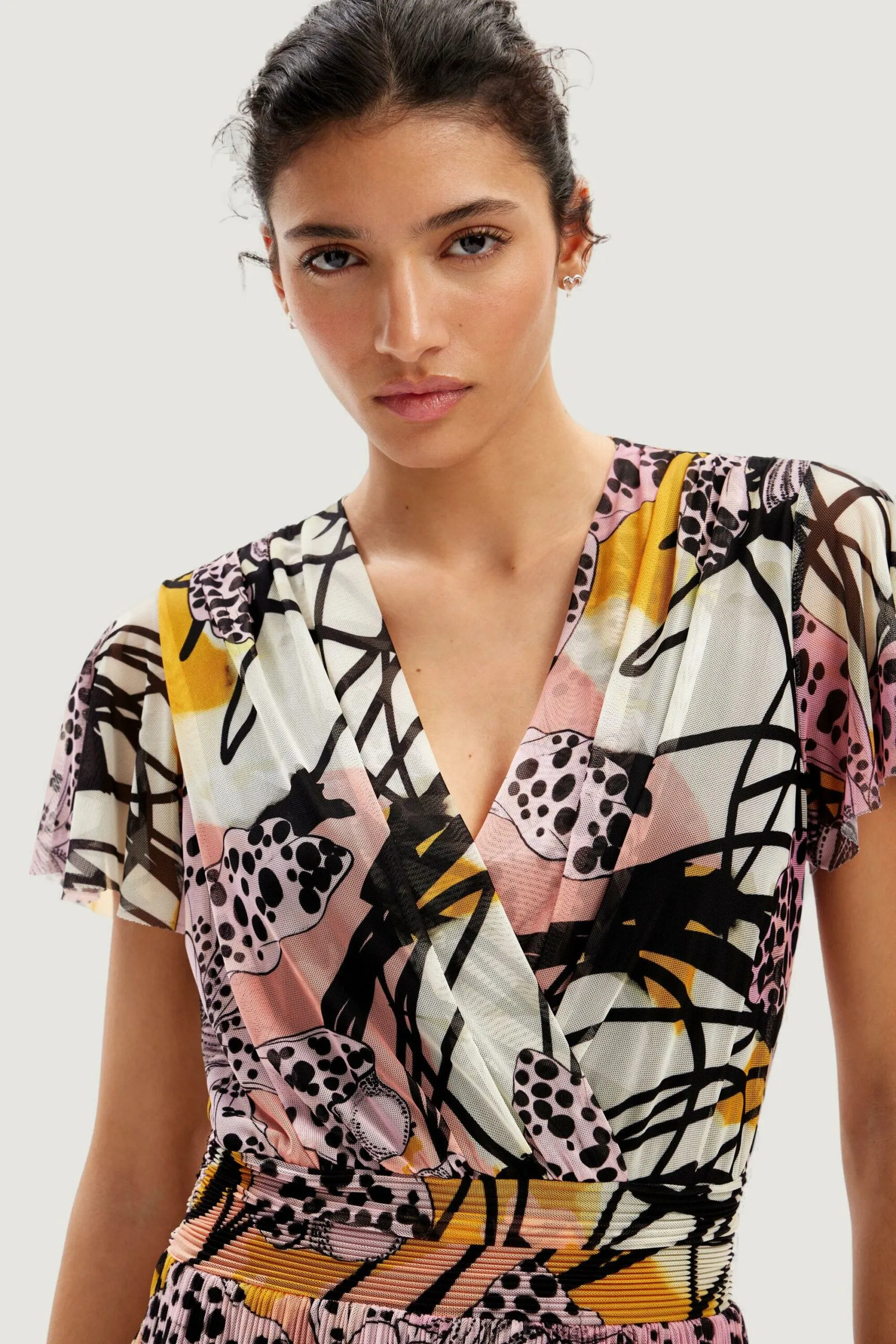 Vestito corto Desigual CADIZ LACROIX Rosa