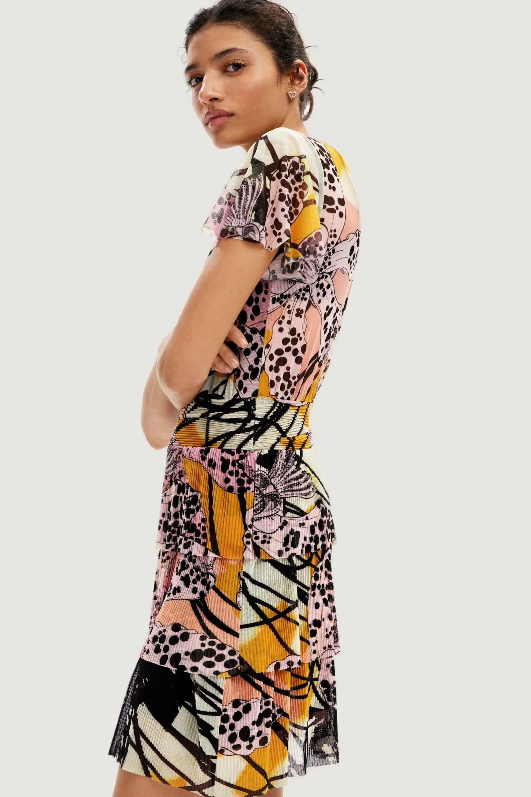 Vestito corto Desigual CADIZ LACROIX Rosa