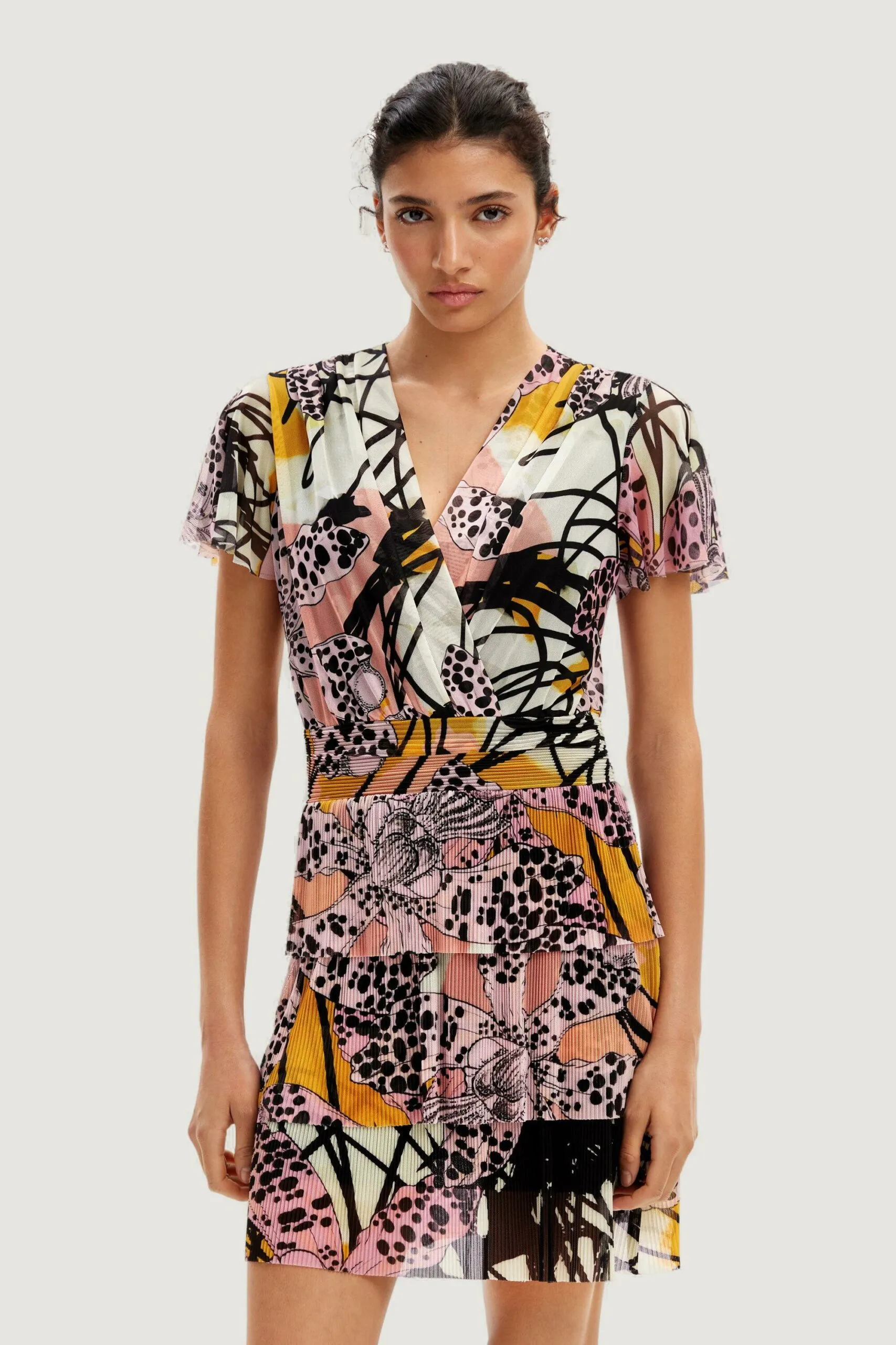 Vestito corto Desigual CADIZ LACROIX Rosa