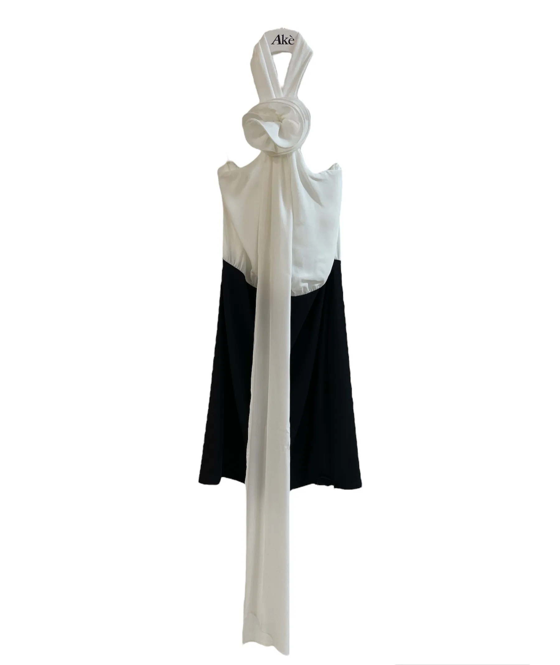 Vestito donna bicolore BDAK6080 bianco e nero