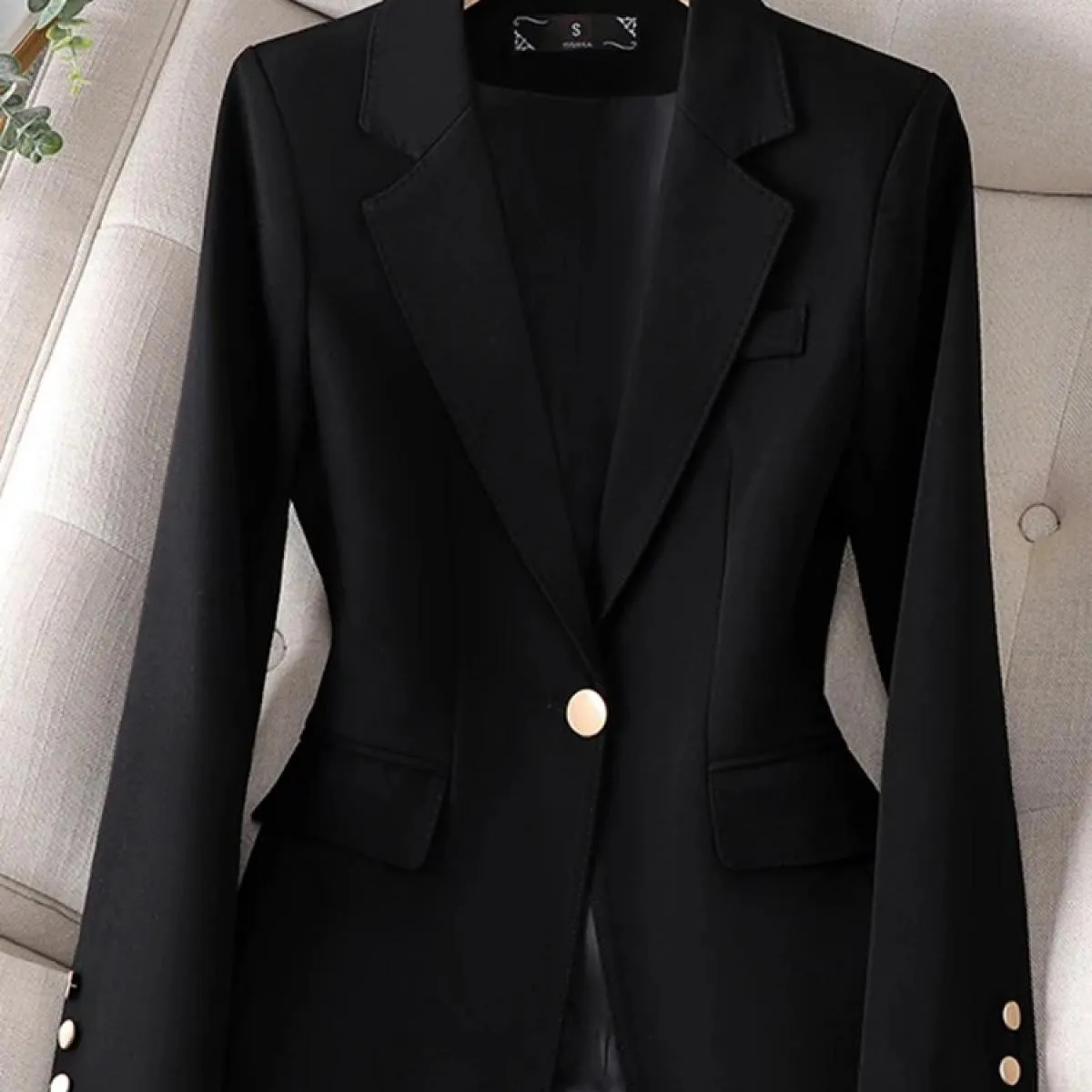 Xfpv Cappotto da donna casual di alta qualità kaki sottile temperamento bottone singolo cappotto moda nuovo inverno autunno 2023