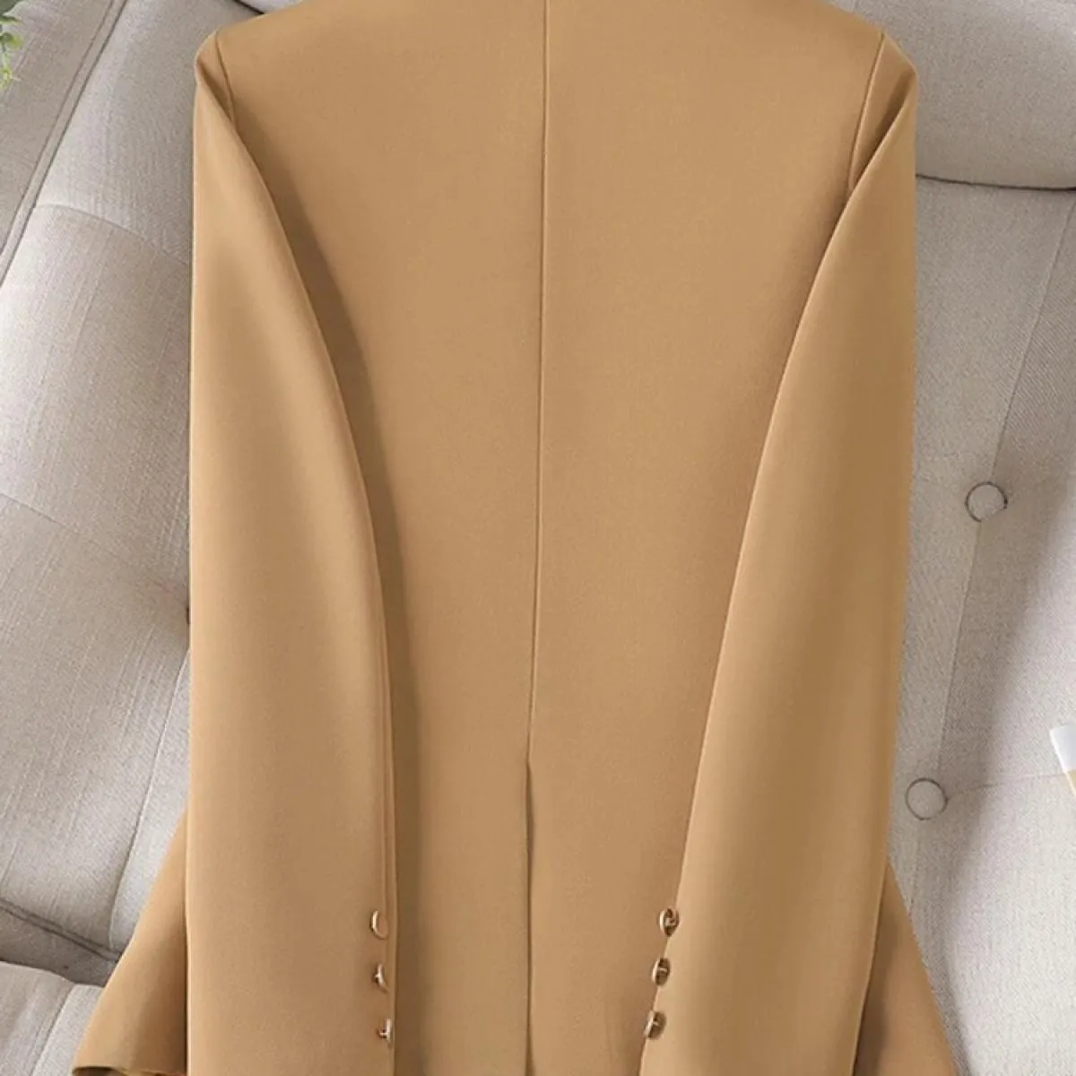 Xfpv Cappotto da donna casual di alta qualità kaki sottile temperamento bottone singolo cappotto moda nuovo inverno autunno 2023