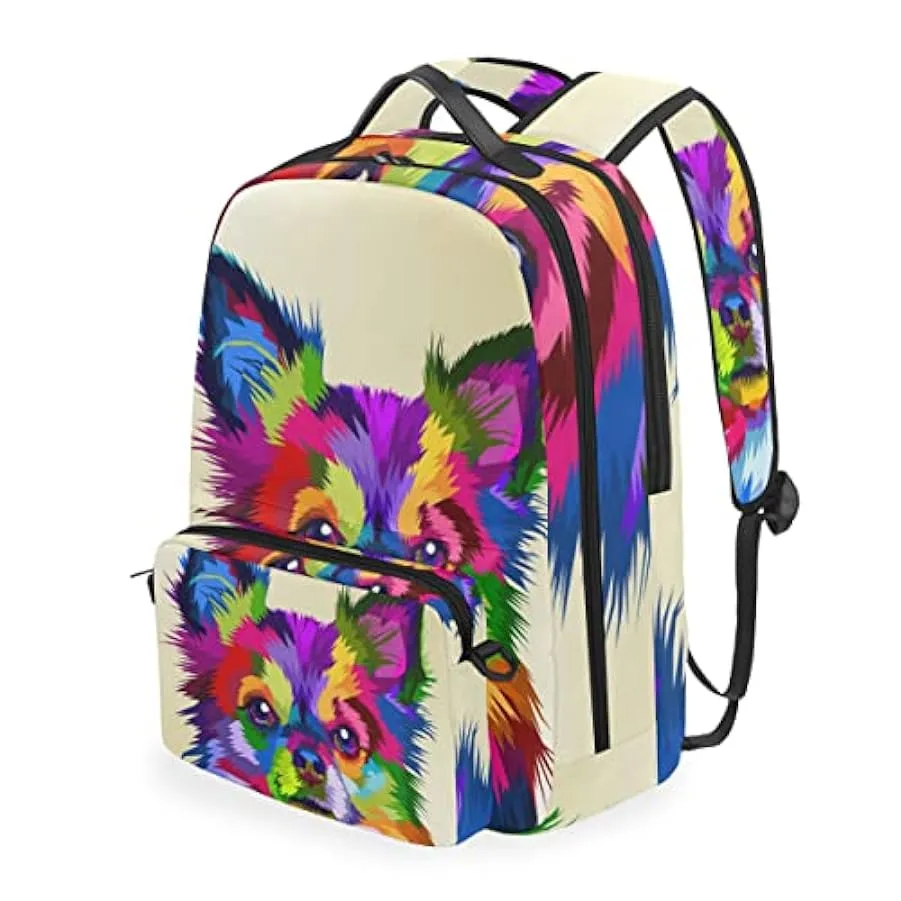 ZANHUGMI Zaino da trekking per cani Chihuahua in stile Pop Art con borsa a tracolla staccabile 144476356