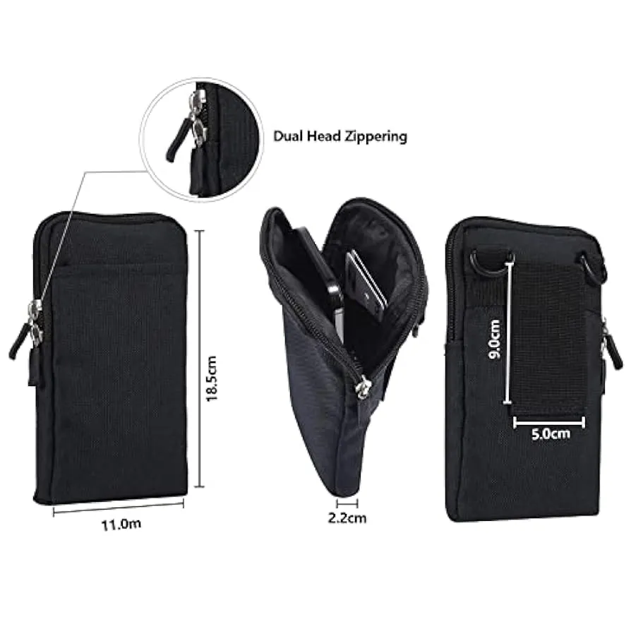 ZXYJMXN Borsa per Cellulare da Uomo, Borsa a Tracolla Uomo Piccolo, 6.9″ Multifunzione Marsupi Sportivi Portafoglio Custodia da 
