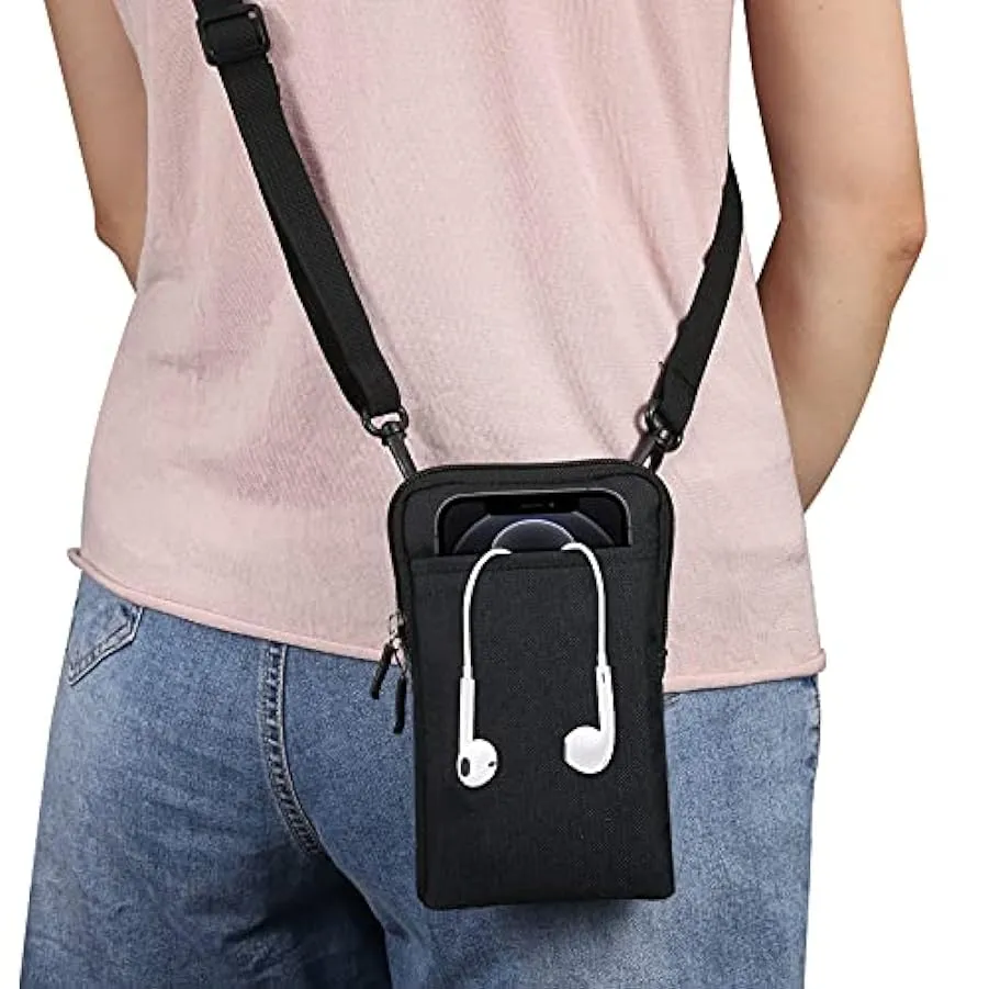 ZXYJMXN Borsa per Cellulare da Uomo, Borsa a Tracolla Uomo Piccolo, 6.9″ Multifunzione Marsupi Sportivi Portafoglio Custodia da 