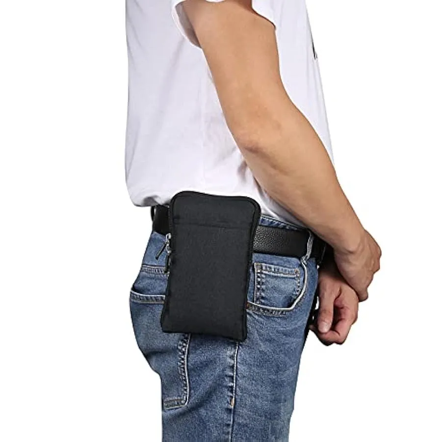 ZXYJMXN Borsa per Cellulare da Uomo, Borsa a Tracolla Uomo Piccolo, 6.9″ Multifunzione Marsupi Sportivi Portafoglio Custodia da 