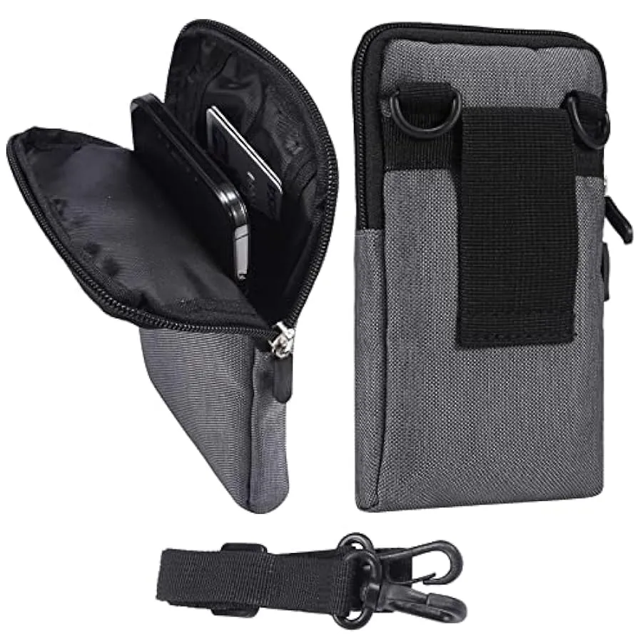ZXYJMXN Borsa per Cellulare da Uomo, Borsa a Tracolla Uomo Piccolo, 6.9″ Multifunzione Marsupi Sportivi Portafoglio Custodia da 